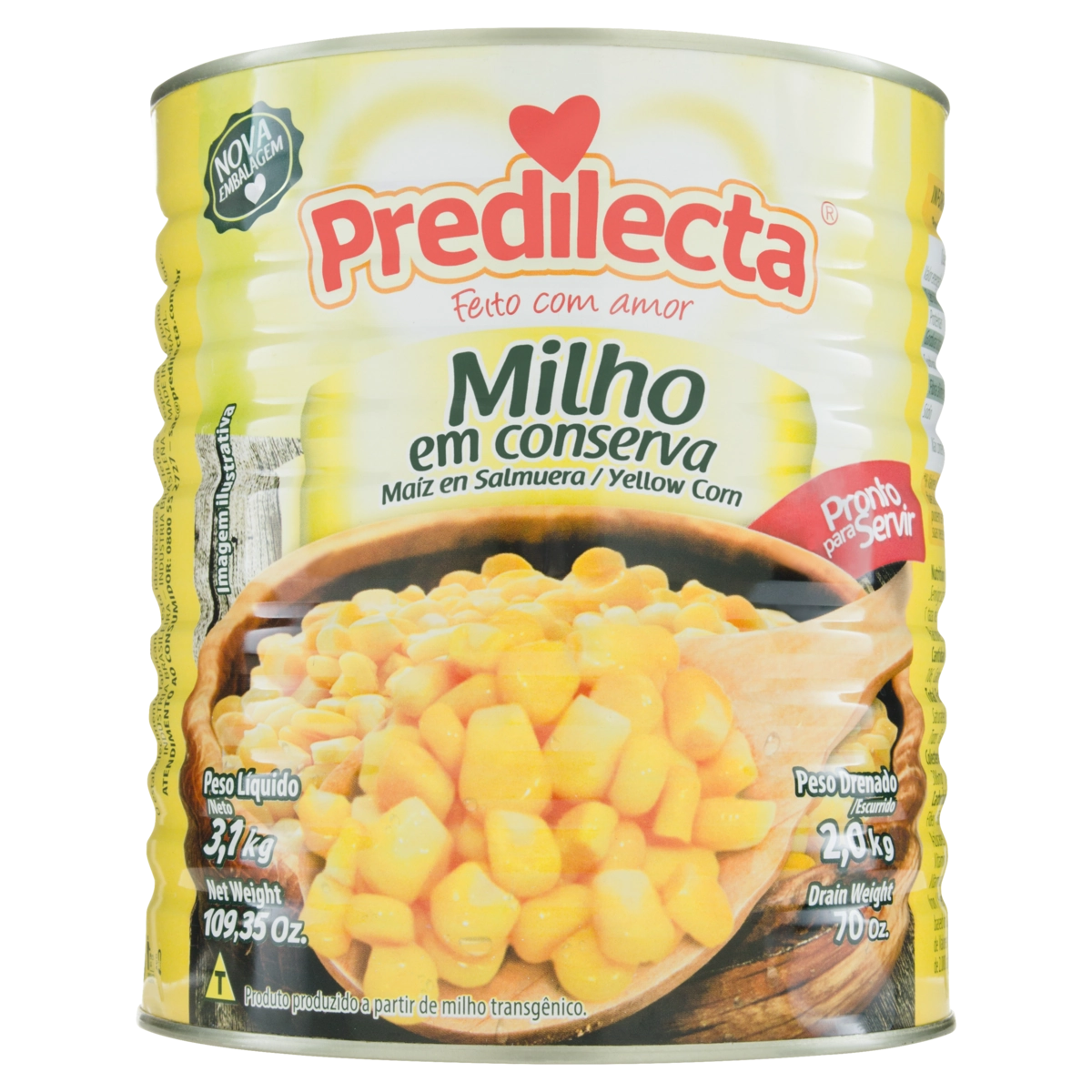 Milho Verde Em Conserva Predilecta Lata 2kg