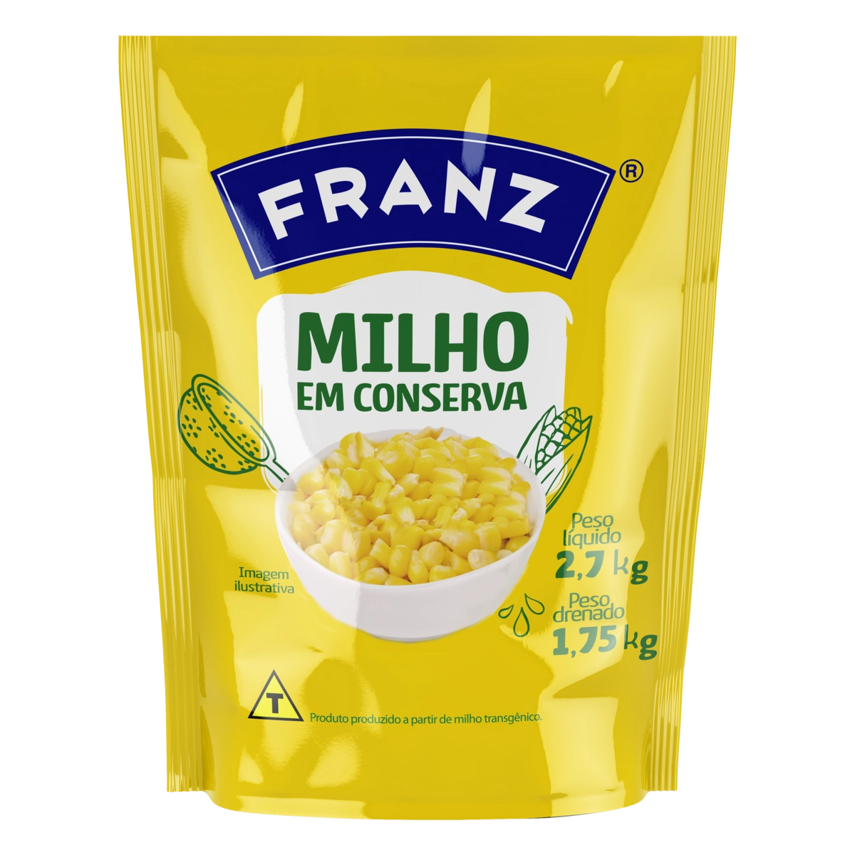 Milho Verde Em Conserva Franz Sachê 1,75kg