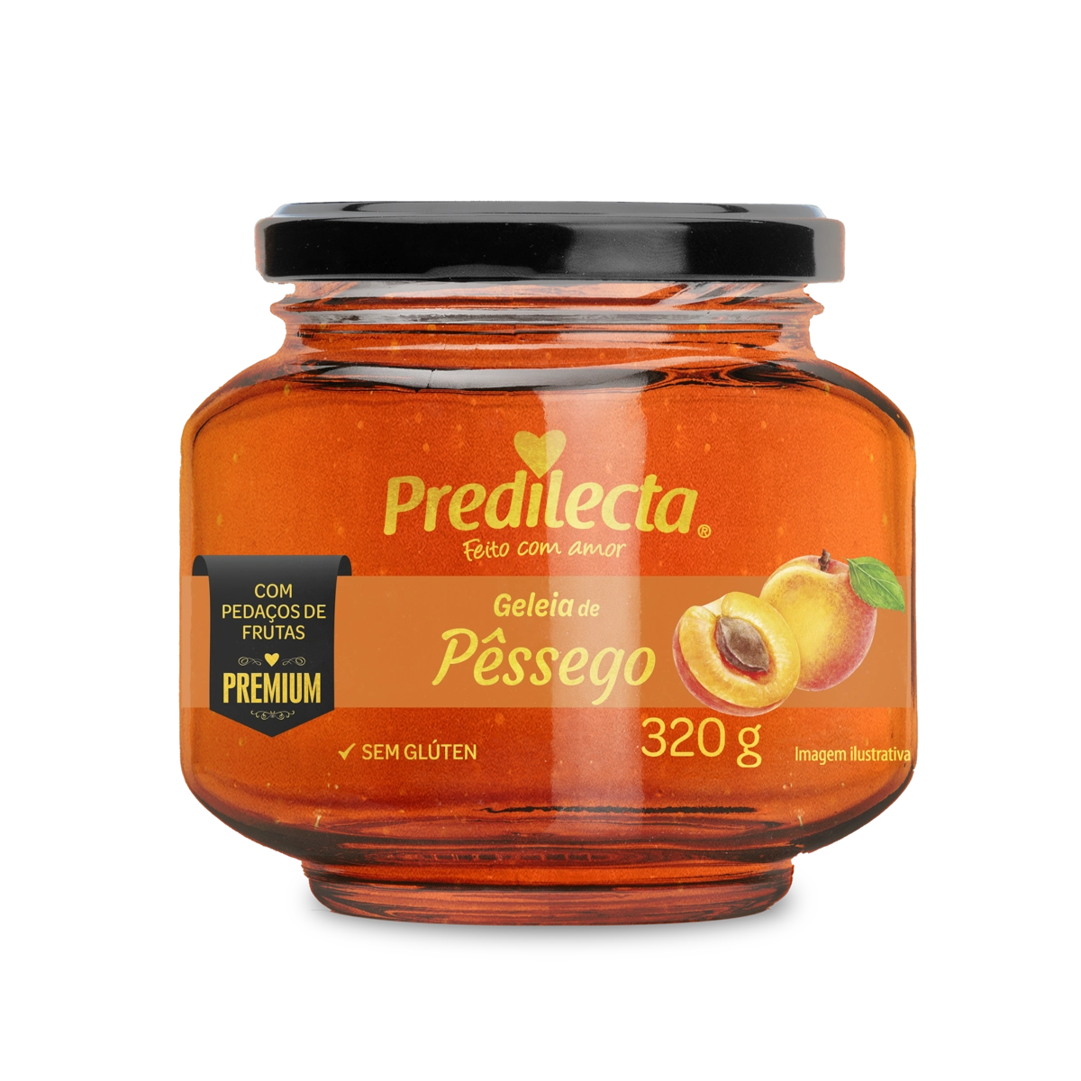 Geleia Pêssego Predilecta Premium Vidro 320g