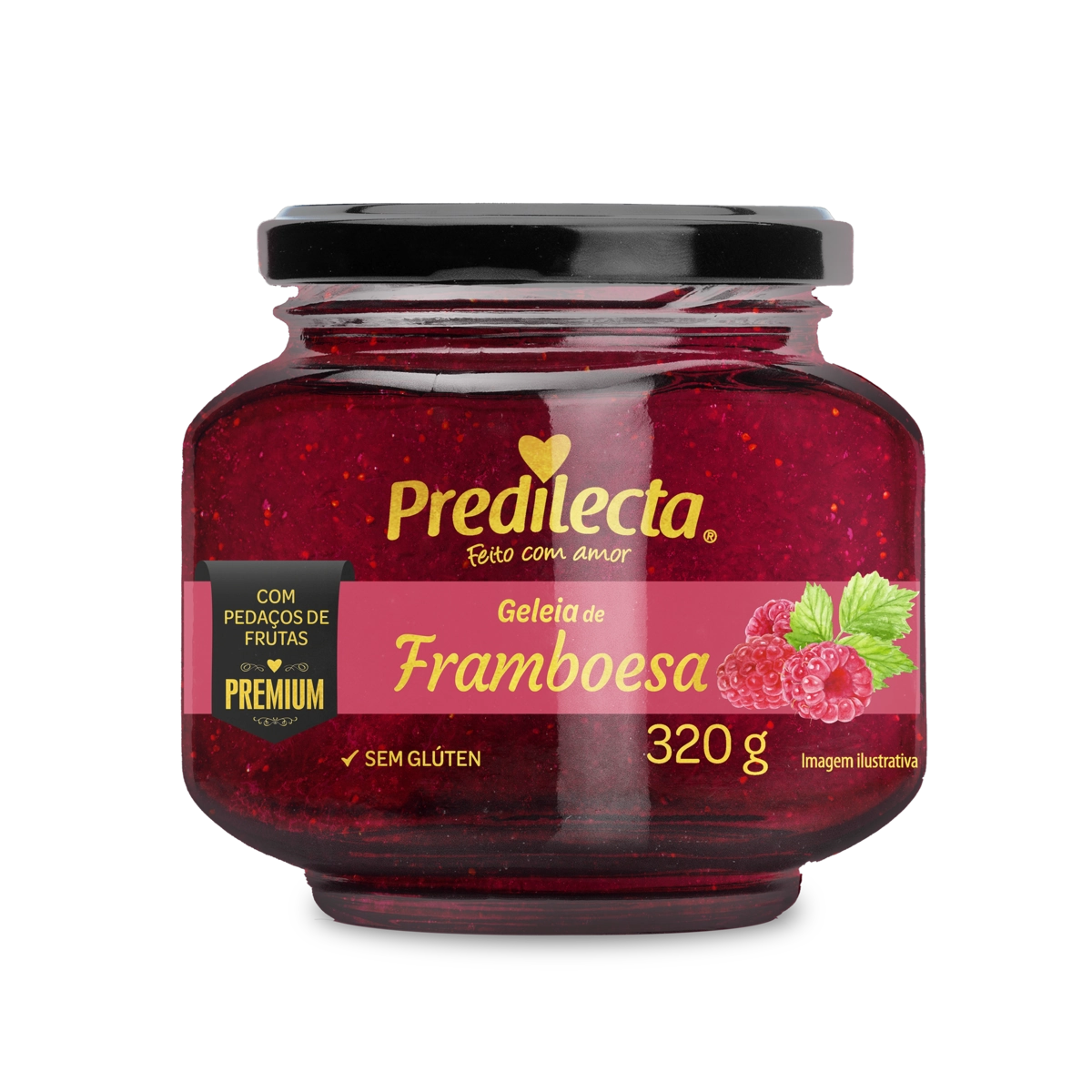 Geleia Framboesa Predilecta Gourmet Premium Vidro 320g