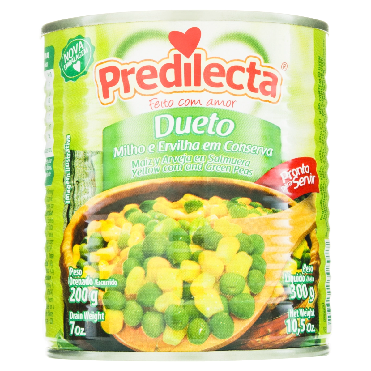 Ervilha E Milho Verde Em Conserva Predilecta Lata 200g