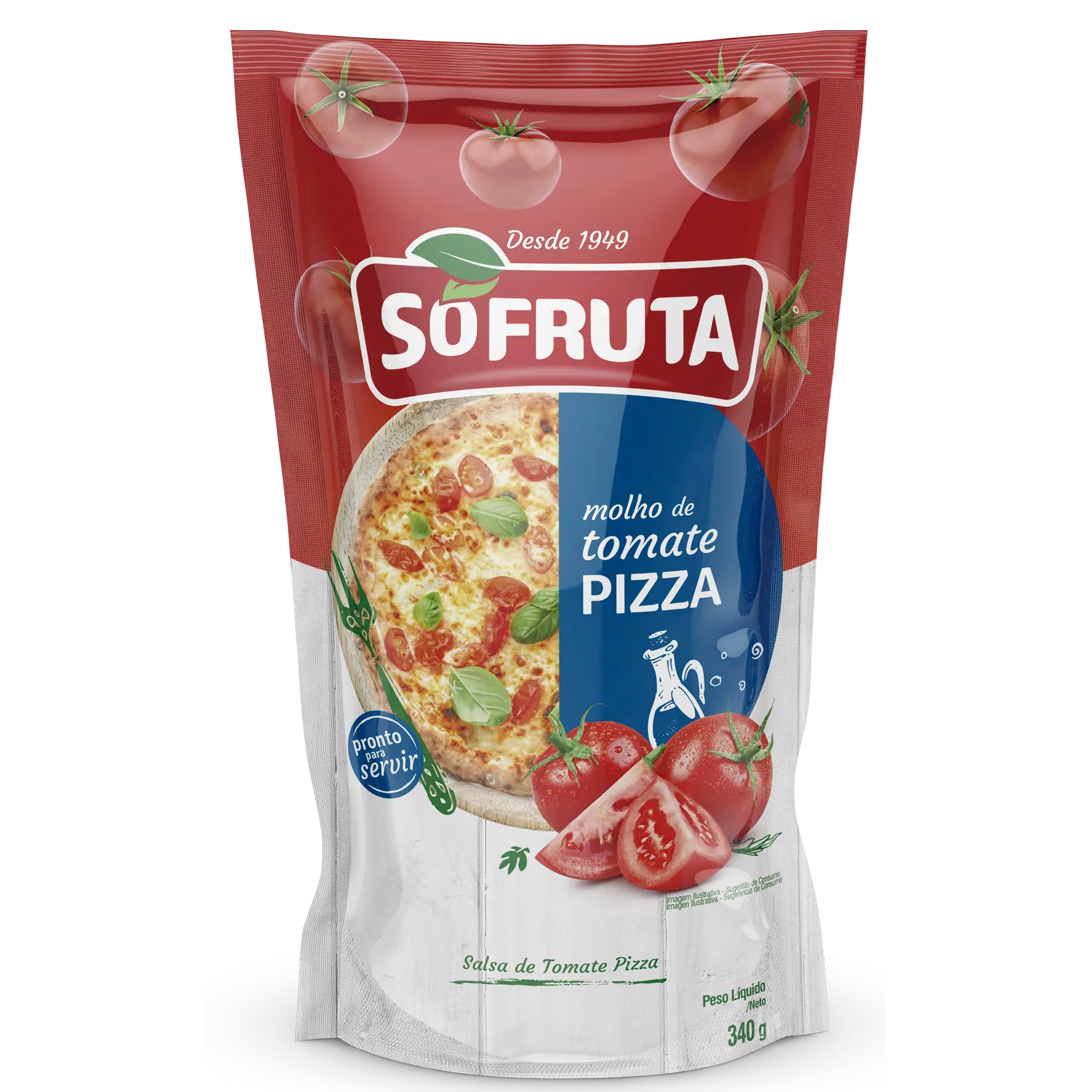 Molho Tomate Pizza So Fruta 340g