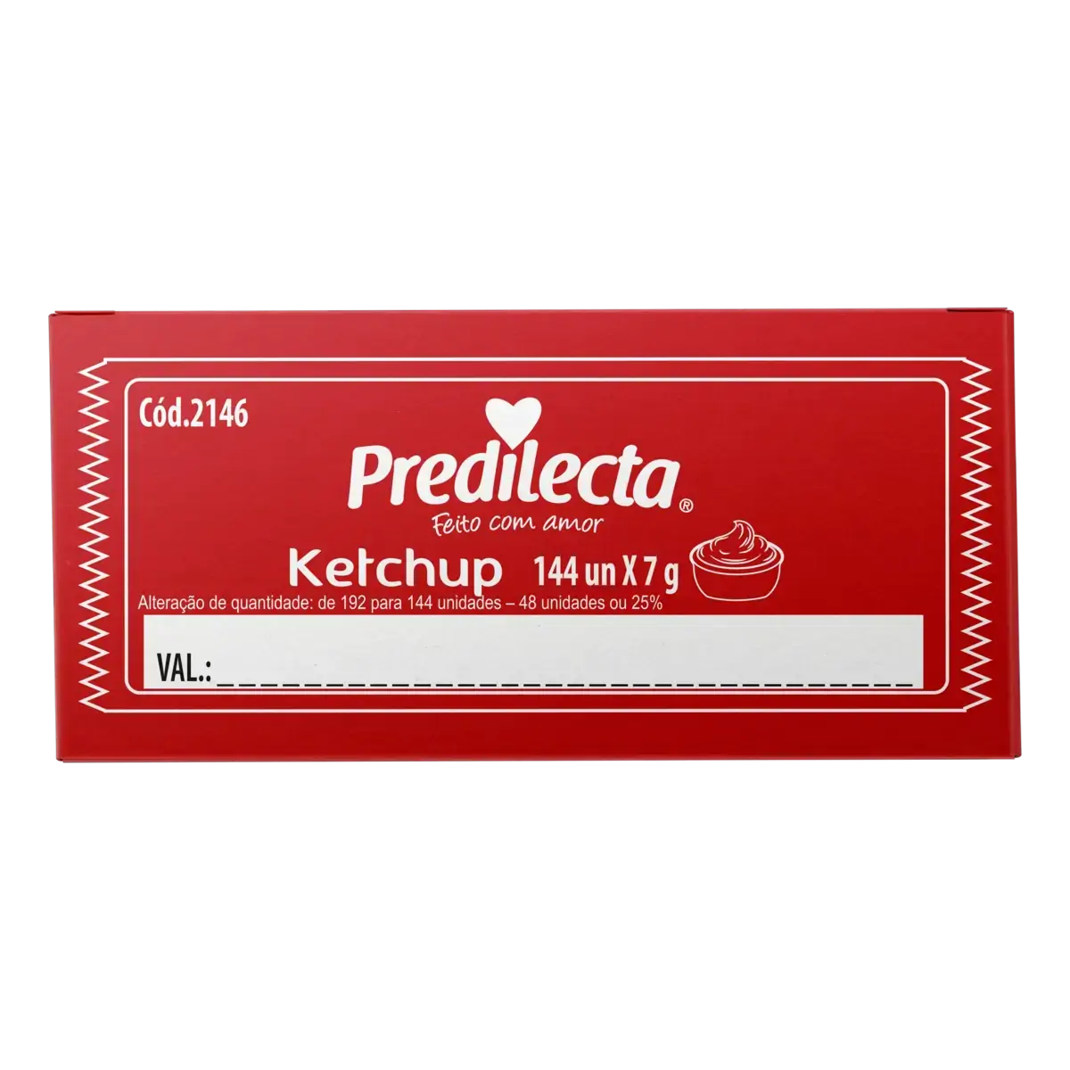 Ketchup Predilecta Caixa 144 Unidades