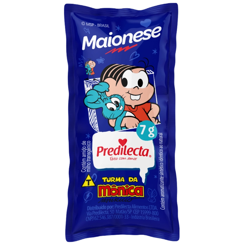 Maionese Turma Da Mônica Predilecta Caixa 144 Unidades