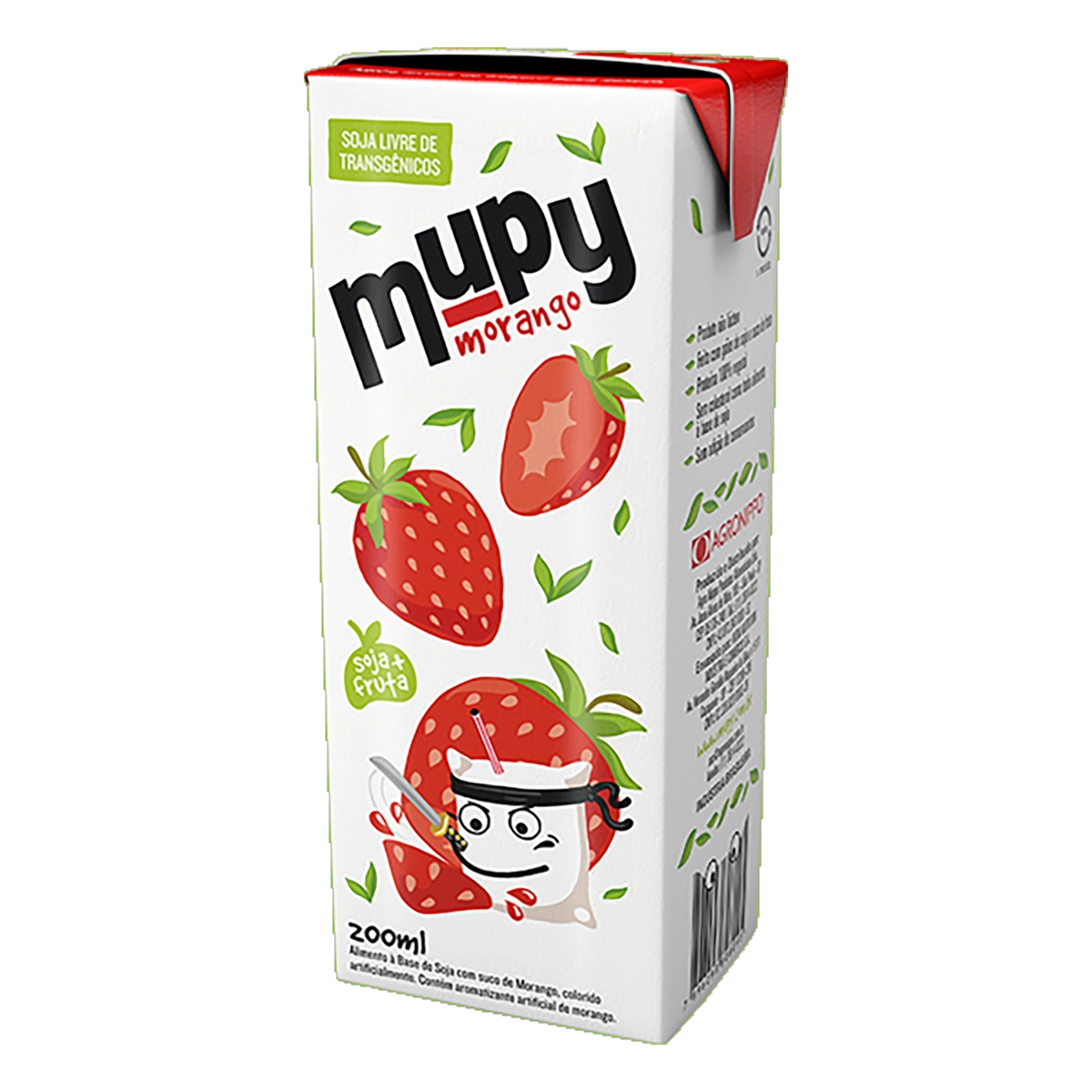 Bebida à Base De Soja Morango Mupy Caixa 200ml
