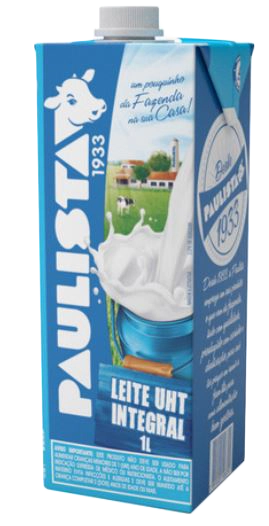 Leite Uht Integral Paulista Caixa Com Tampa 1l