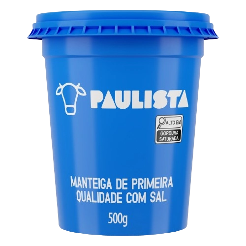 Manteiga De Primeira Qualidade Com Sal Paulista Pote 500g