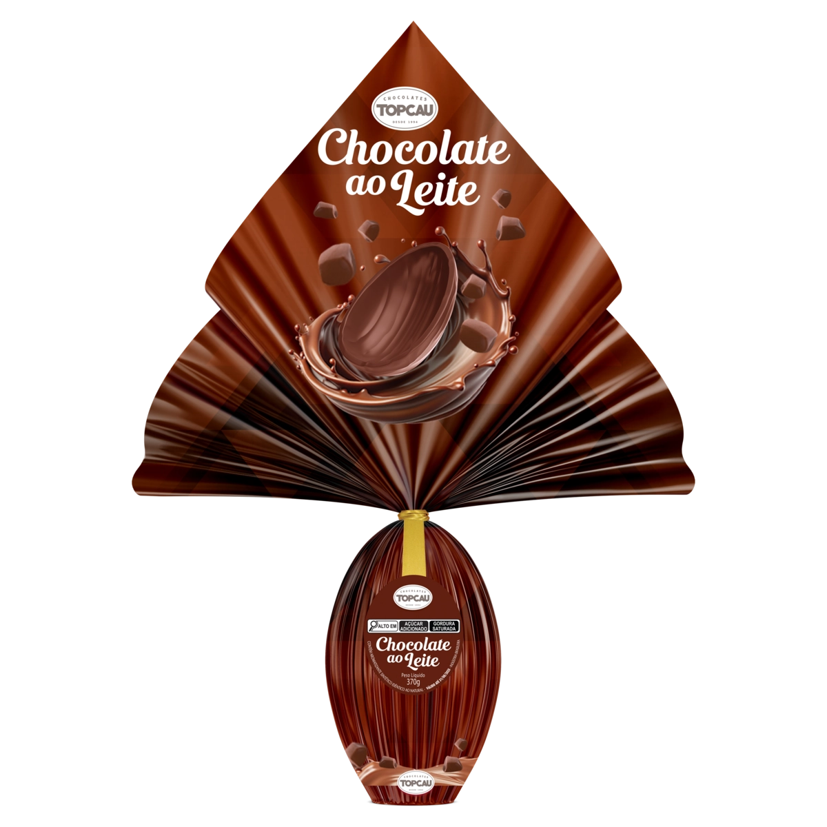 Ovo Top Cau 370g Ao Leite