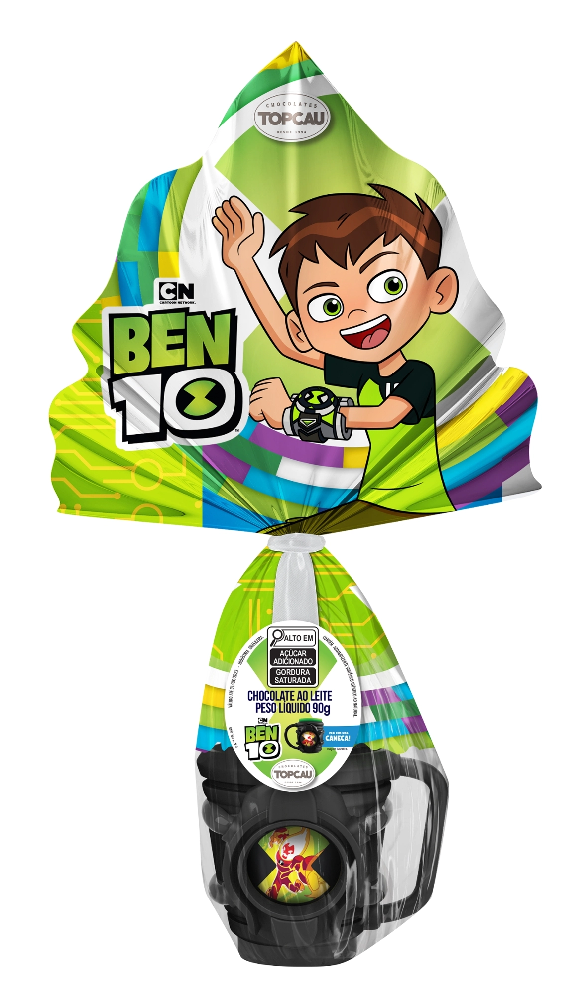 Ovo De Páscoa Ao Leite Ben 10 Topcau 90g Vem Com Uma Caneca