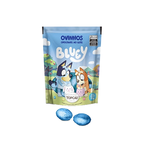 Ovinhos De Chocolate Ao Leite Bluey Topcau Sachê 72g