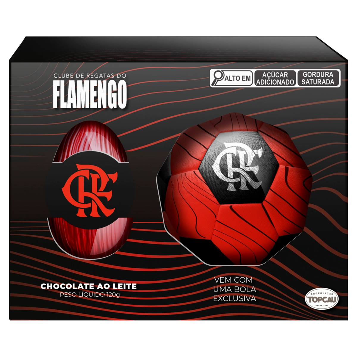 Ovo De Páscoa Ao Leite Clube De Regatas Do Flamengo Topcau Caixa 120g Vem Com Uma Bola Exclusiva