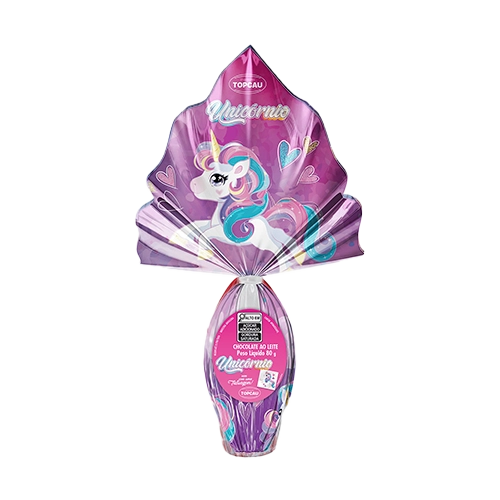 Ovo Pasc Choc Leite Unicornio Topcau 90g