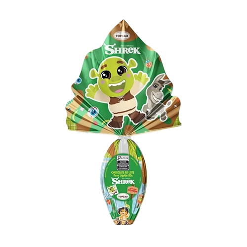 Ovo Pasc Choc Leite Shrek Topcau 80g