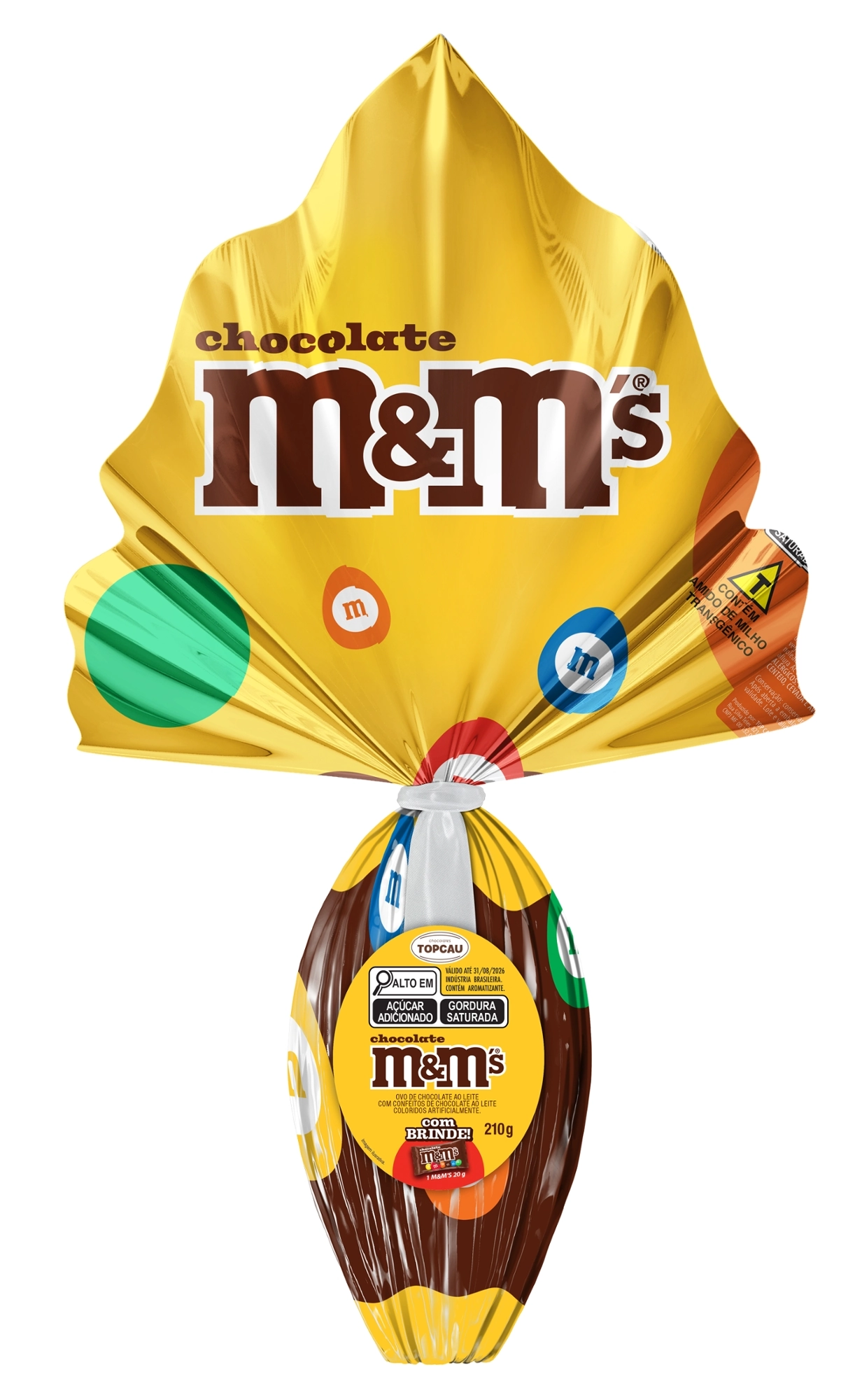 Ovo Pasc Choc Leite Confeito M M Topcau 190g