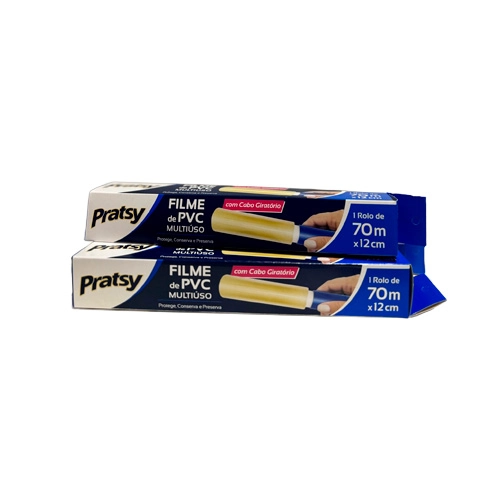 Filme Pvc Pratsy 70mx12cm C/ Cabo Giratorio