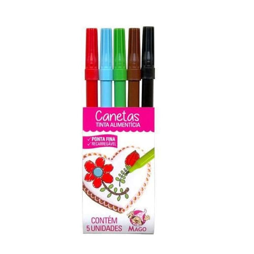 Caneta Decoracao Ponta Fina C/5