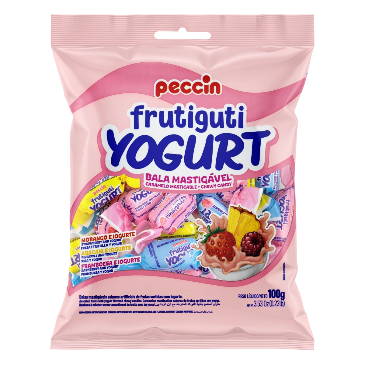 Bala Frutas Sortidas Com Iogurte Frutiguti Pacote 100g