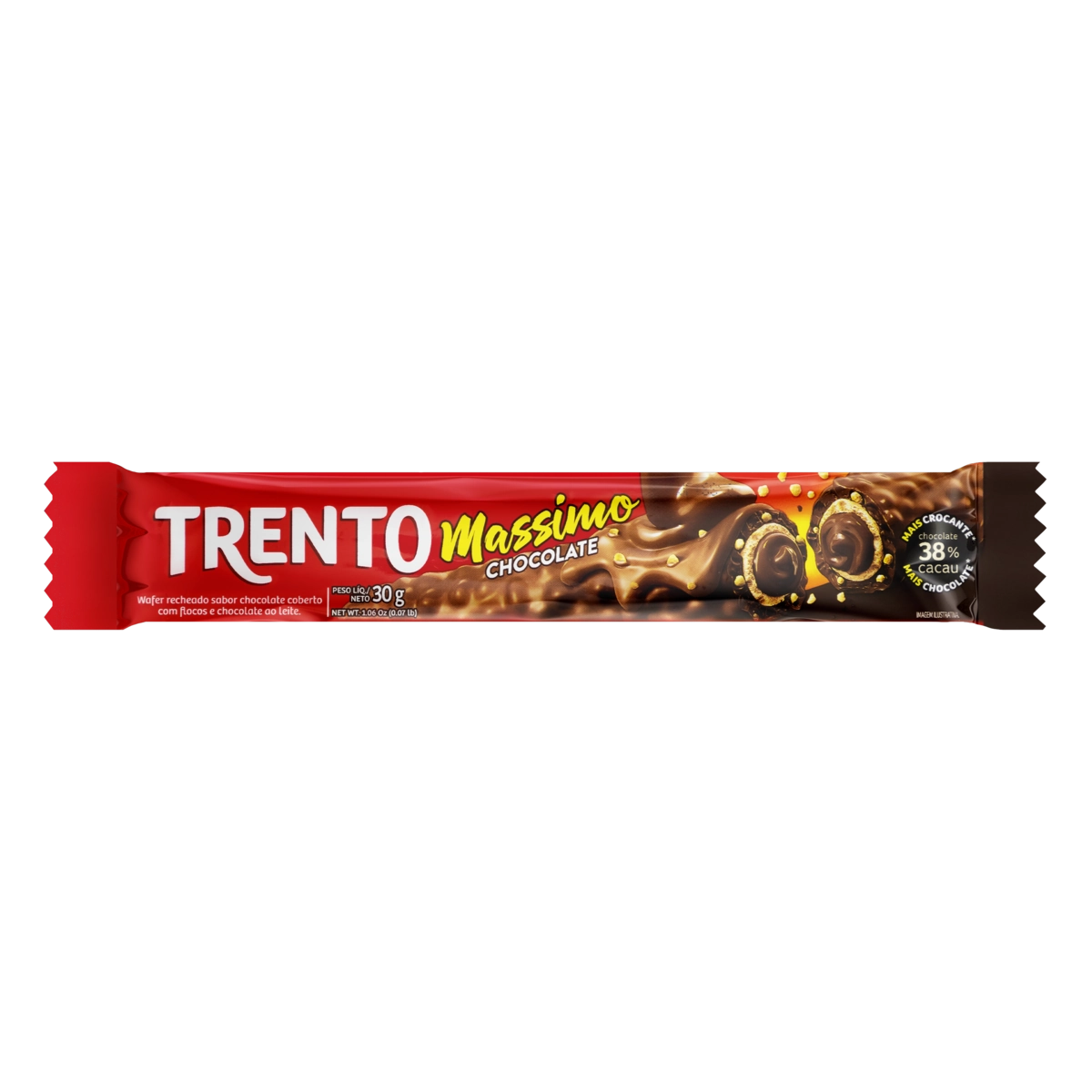 Wafer Chocolate Trento Massimo Pacote 30g