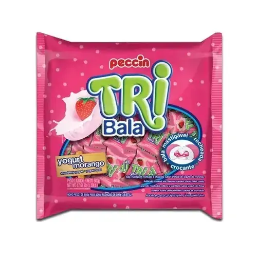 Bala Tri Yogurt Morango 500g Peccin