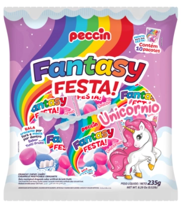 Bala Fantasy Festa Unicornio Peccin 235g