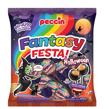 Pirulito Fantasy Festa Halloween 600g Peccin