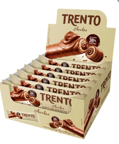 Wafer Avelã Trento Pacote 29g