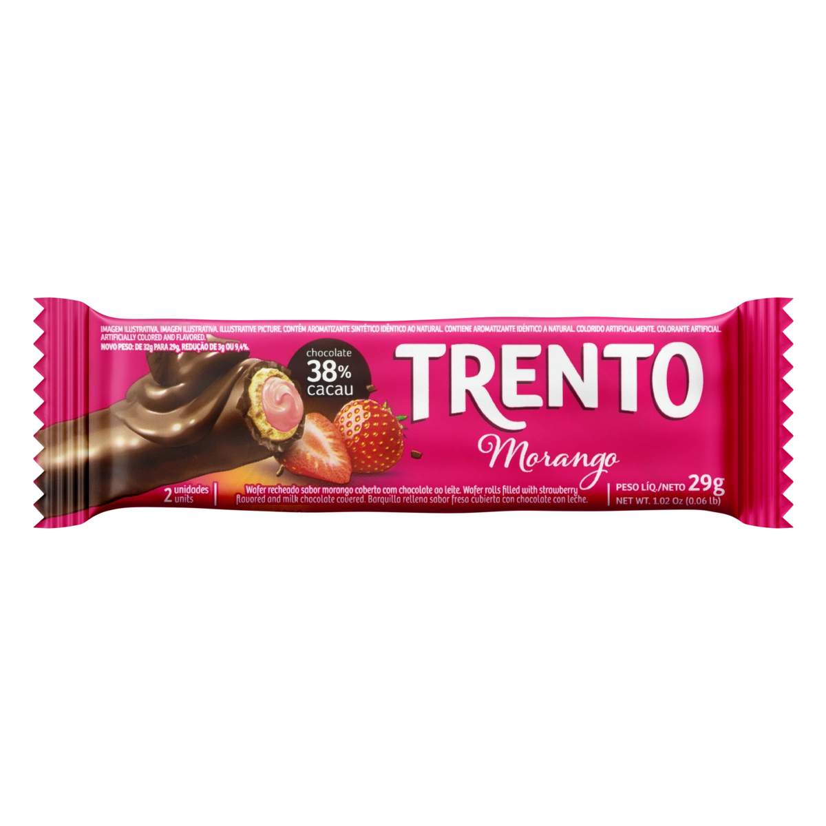 Wafer Morango Trento Pacote 29g