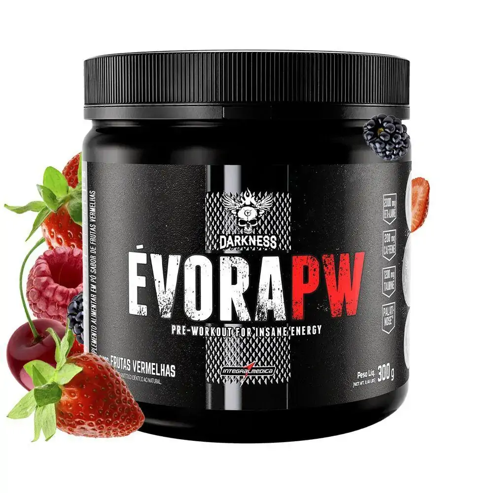 Pre Treino Evora Darkness 300g Frutas Vermelhas