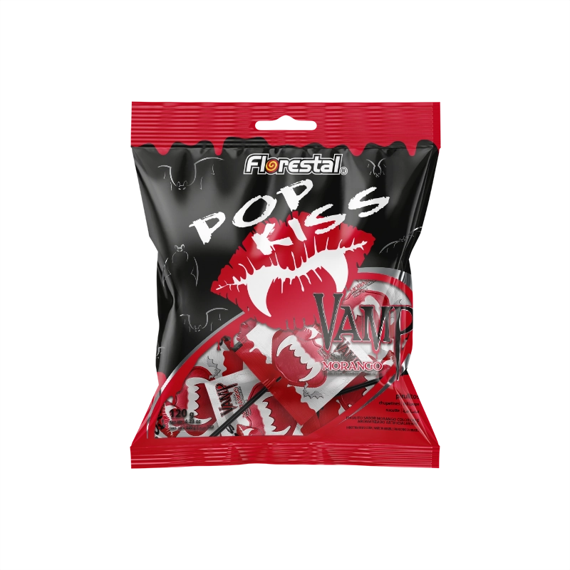 Pirulito Boavistense Pop Kiss Vamp 120g