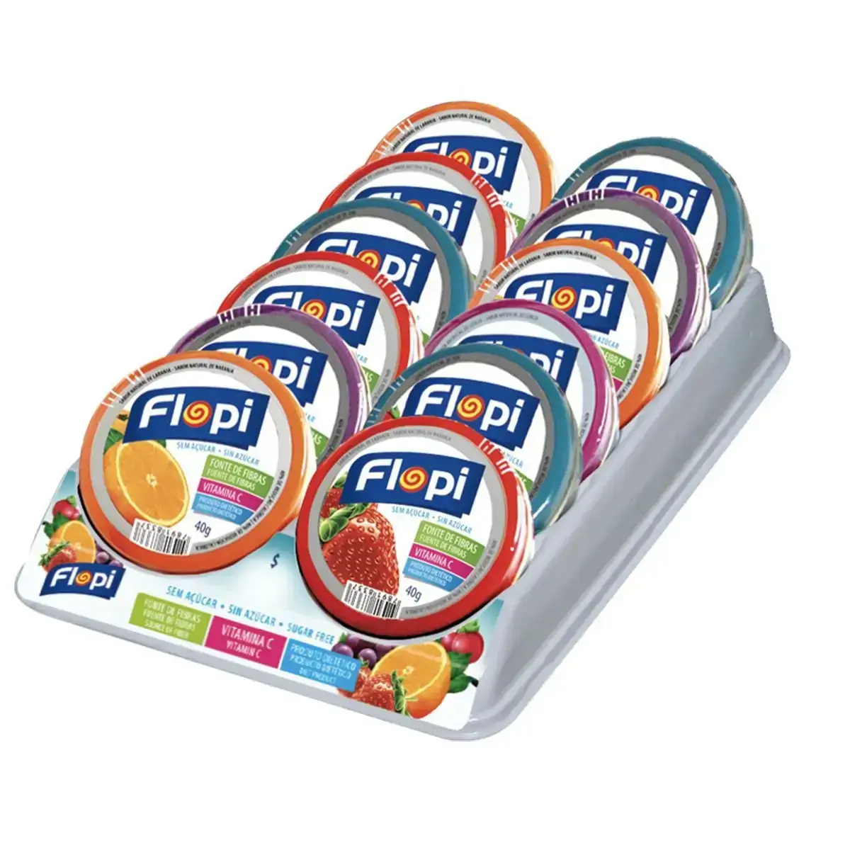 Bala Flopi S/acucar Sortido Dp C/12 Flore
