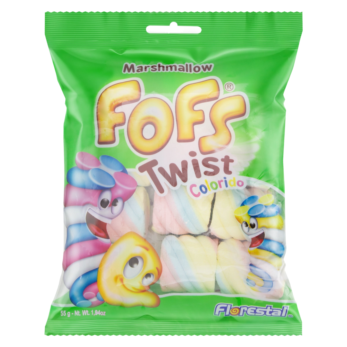Marshmallow Twist Colorido Florestal Fofs Pacote 55g
