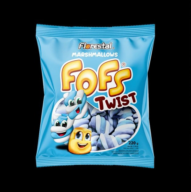 Marshmallow Florestal Fofs 220g Azul/branco