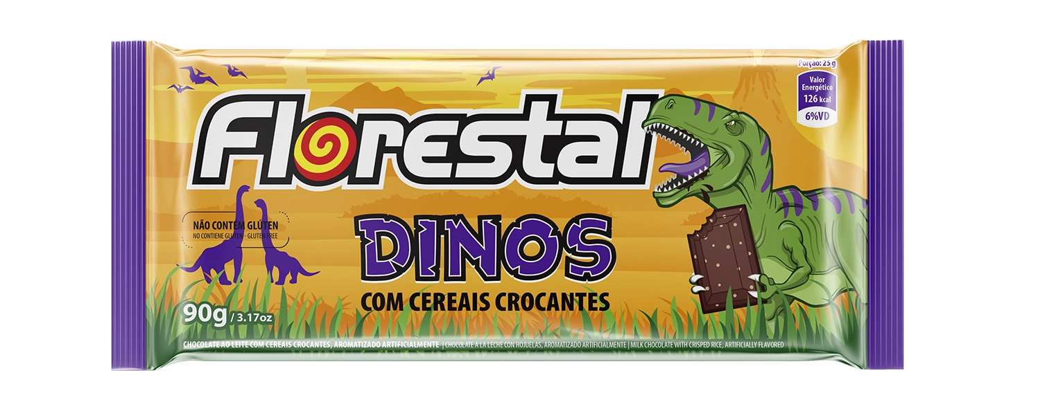 Florestal Choco Dinos Ao Leite C/cereais 90g