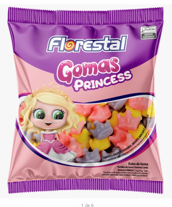 Bala De Goma Princess 500g