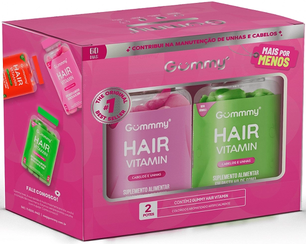 Kit Gummmy Maca Verde Tuti Fruti 60gomas