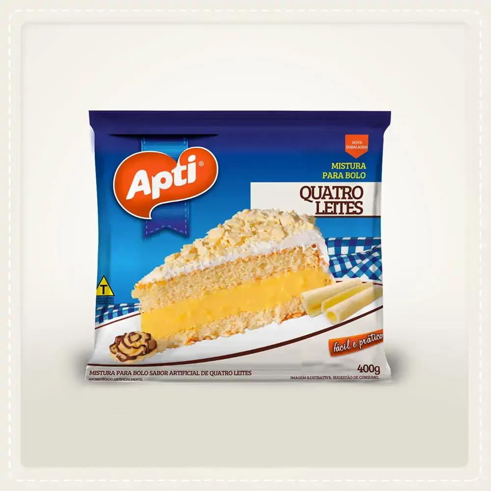 Bolo Apti Quatro Leites Caixa