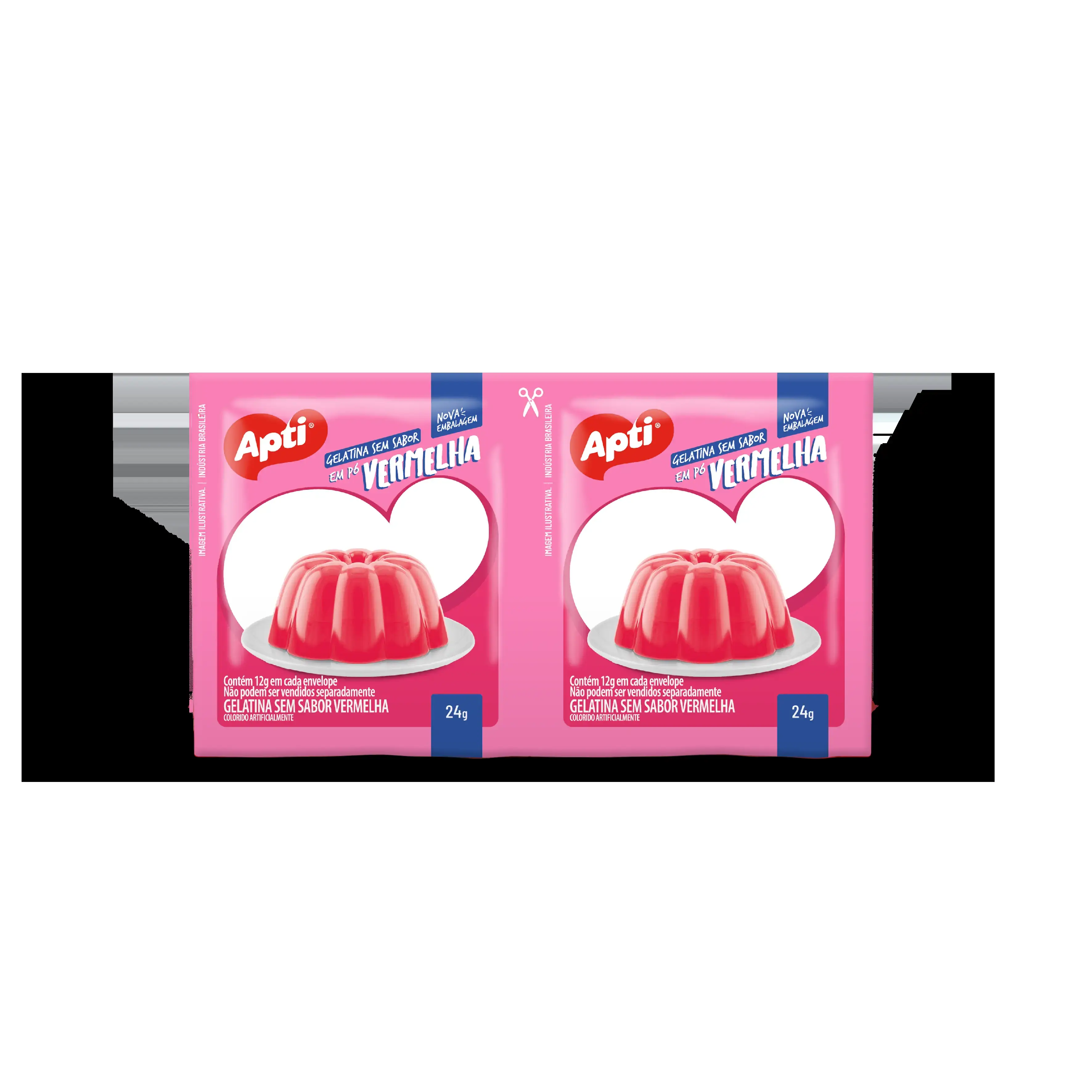 Gelatina S/sabor Vermelha Apti C/2