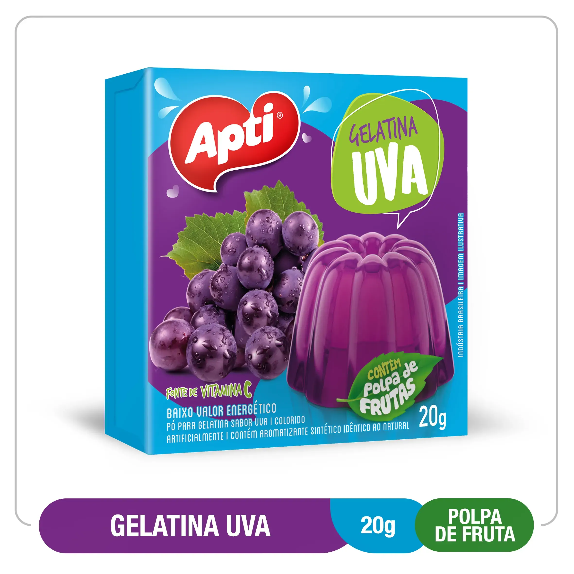 Gelatina Apti Vit 20g Uva
