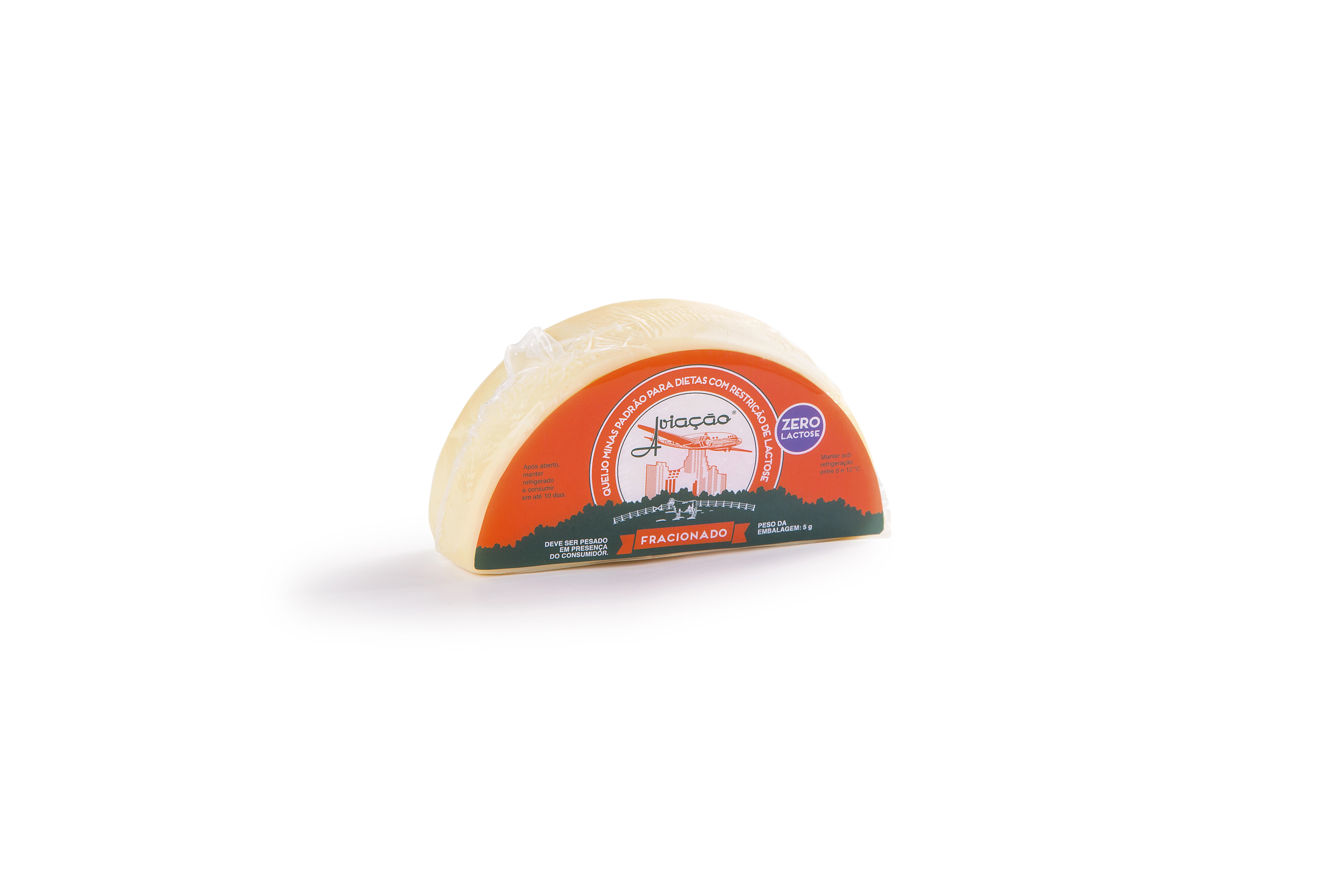 Queijo Minas Padrão Fracionado Zero Lactose Aviação