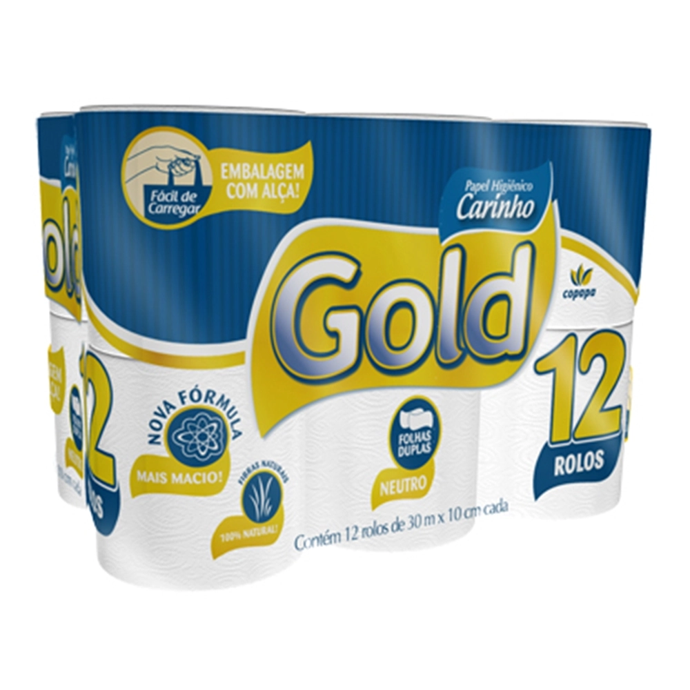 Papel Higiênico Gold F Dupla 30m C/12 Neutro