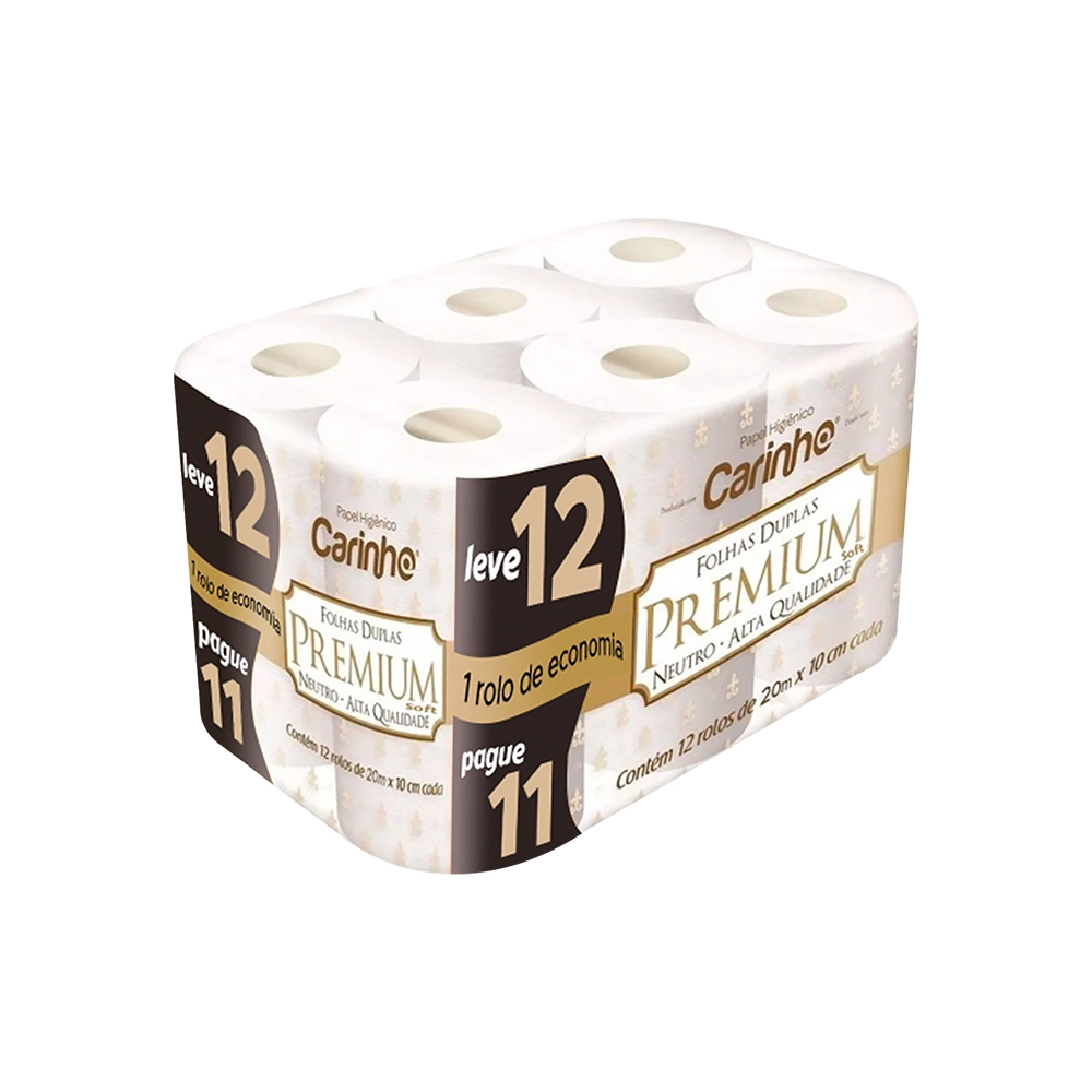 Papel Hig Carinho Premium Folha Dupla 20m Lv12 Pg11