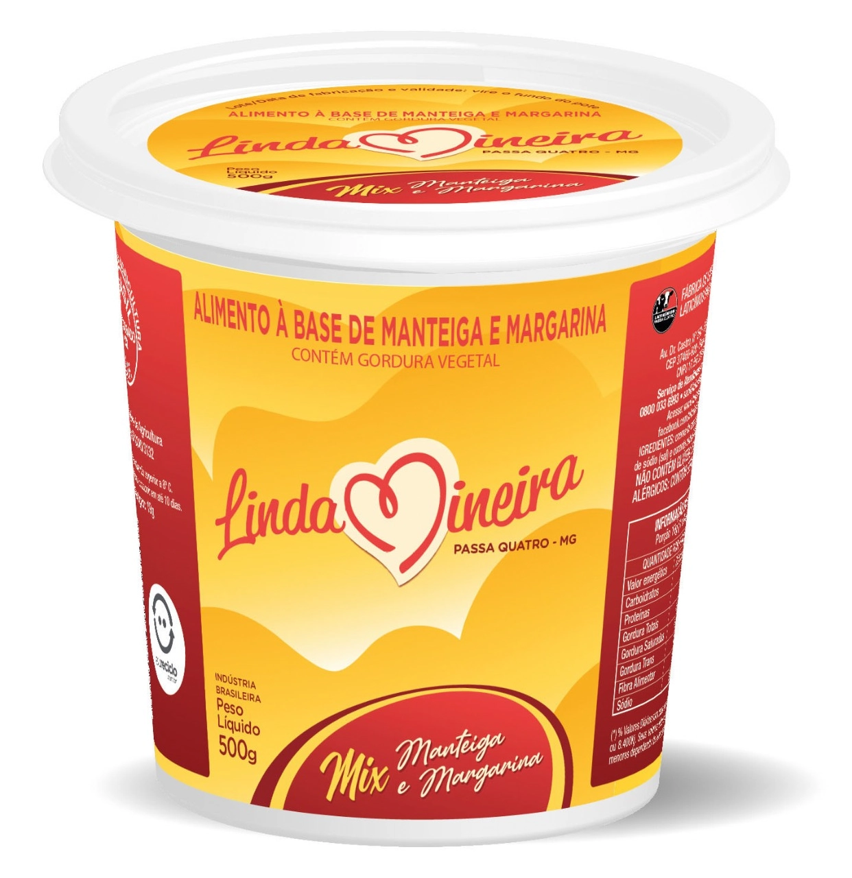 Mix Manteiga/margarina Linda Mineira 500g