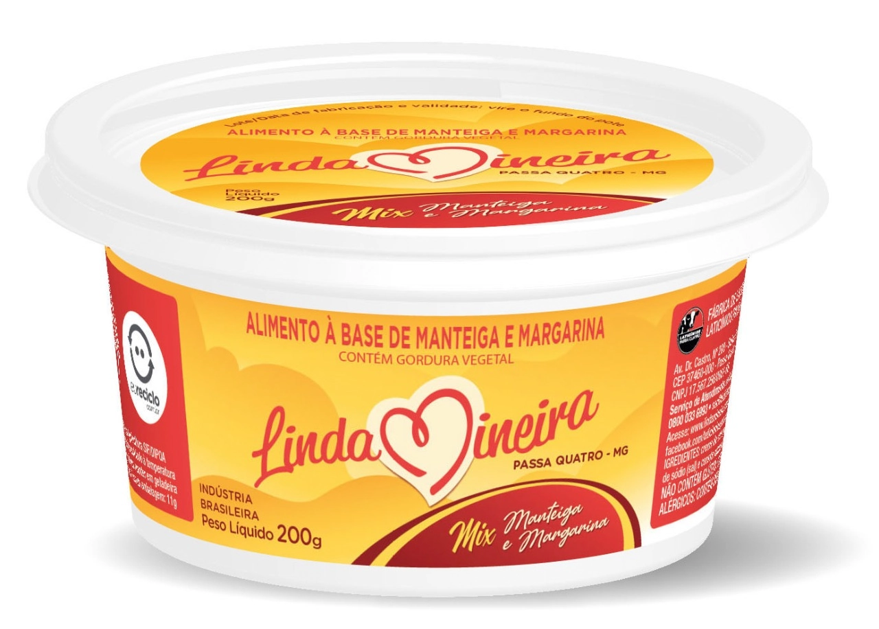 Mix Manteiga/margarina Linda Mineira 200g