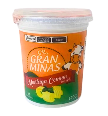 Manteiga Gran Minas Com Sal Pote 500g Cx C/6