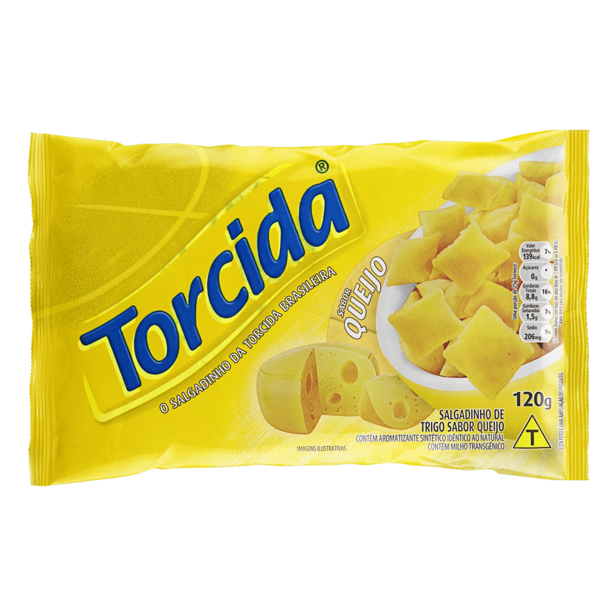 Salgadinho De Trigo Queijo Torcida Pacote 120g
