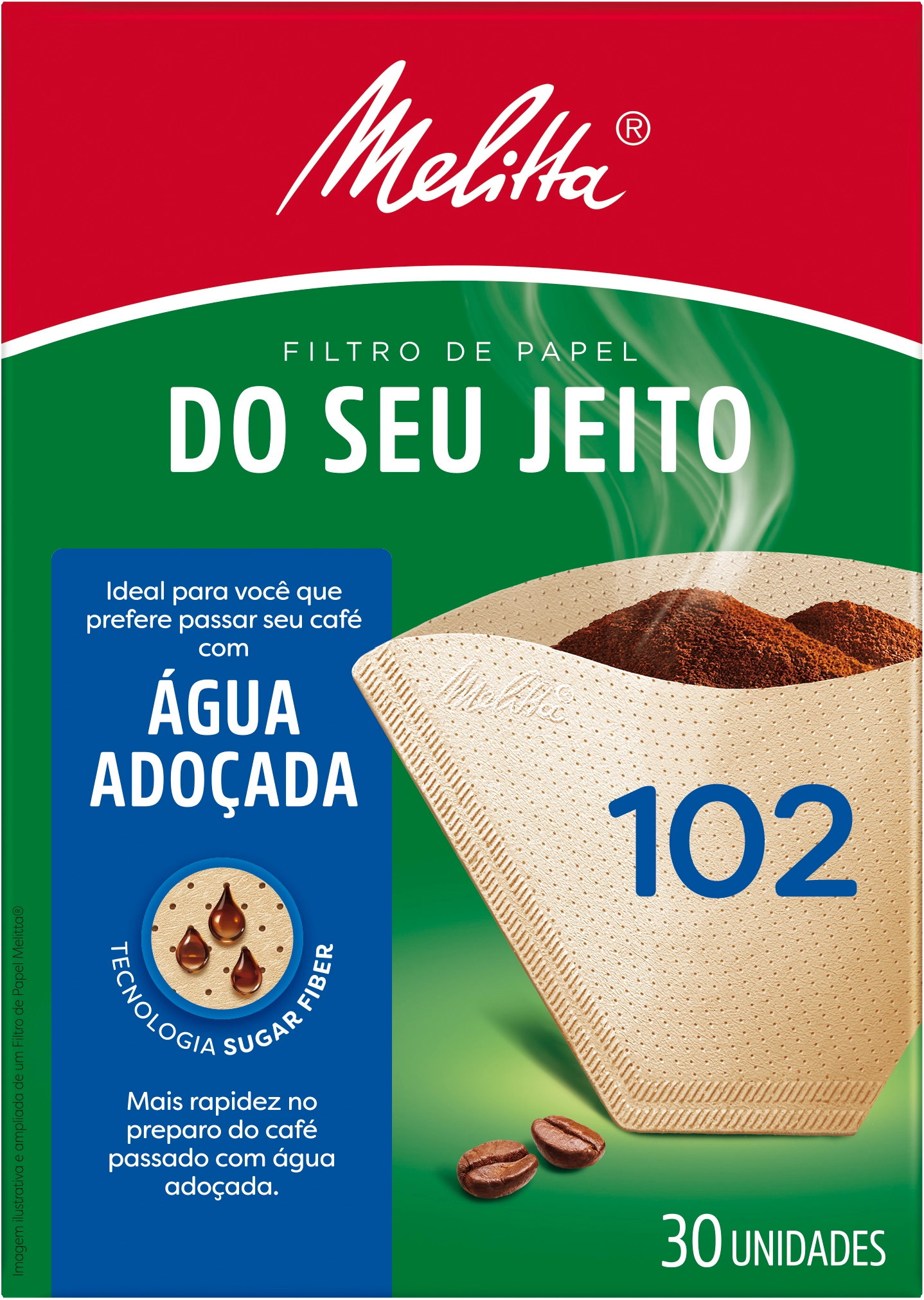 Filtro De Papel água Adoçada Melitta 102 Caixa 30 Unidades
