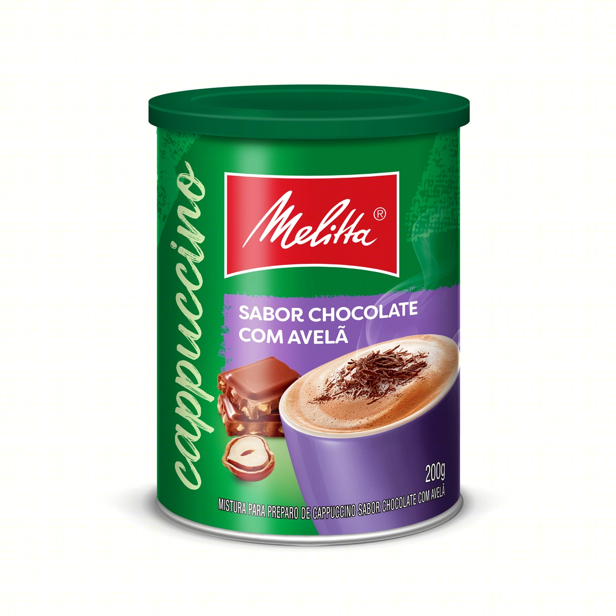 Cappuccino Solúvel Chocolate Com Avelã Melitta Lata 200g