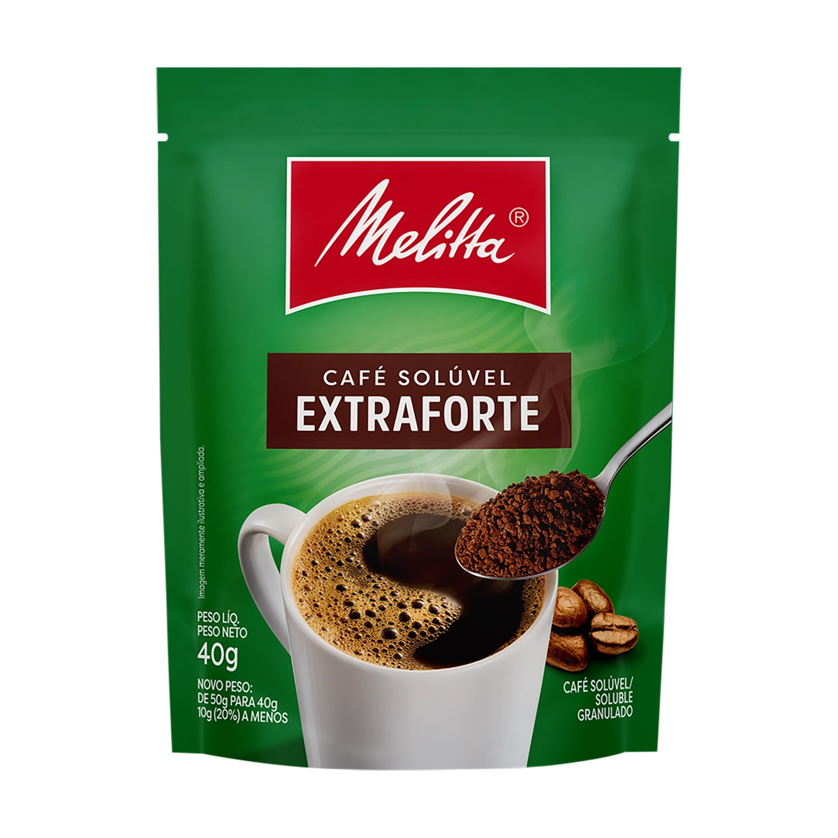 Café Solúvel Granulado Extraforte Melitta Sachê 40g