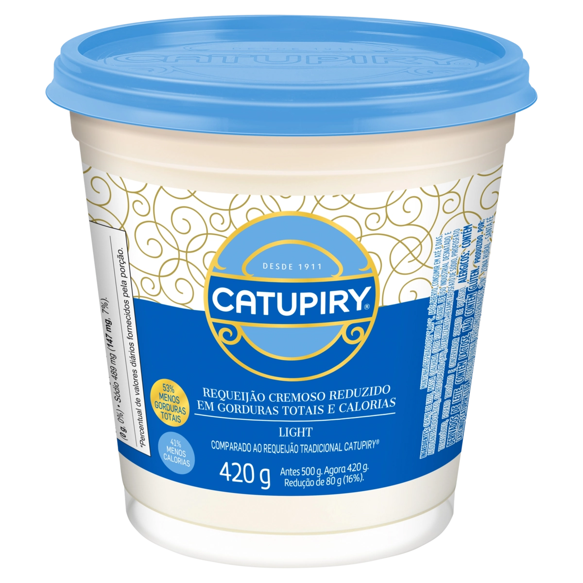 Requeijão Cremoso Light Catupiry Pote 420g