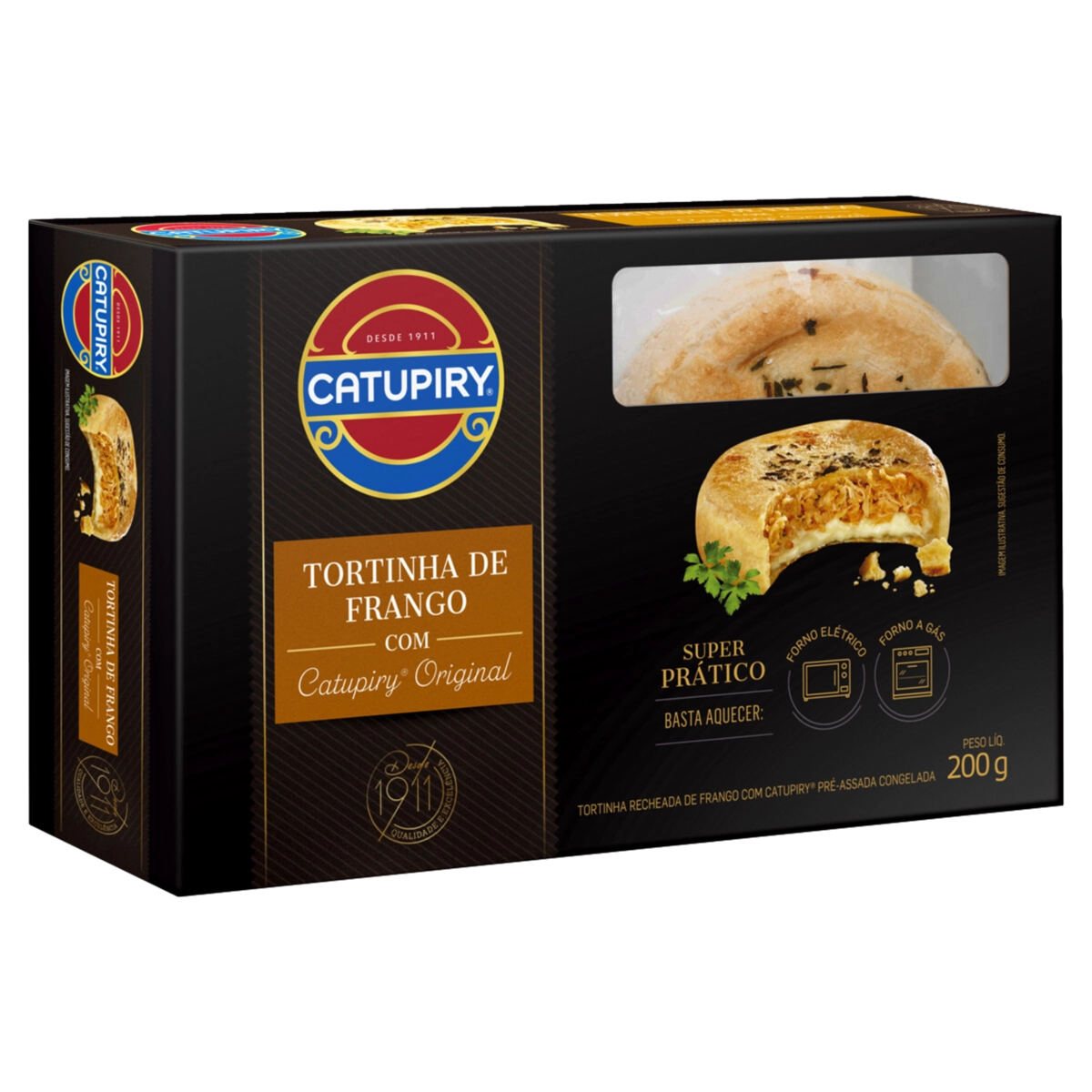 Tortinha Congelada Pré Assada Recheio Frango Com Catupiry Caixa 200g